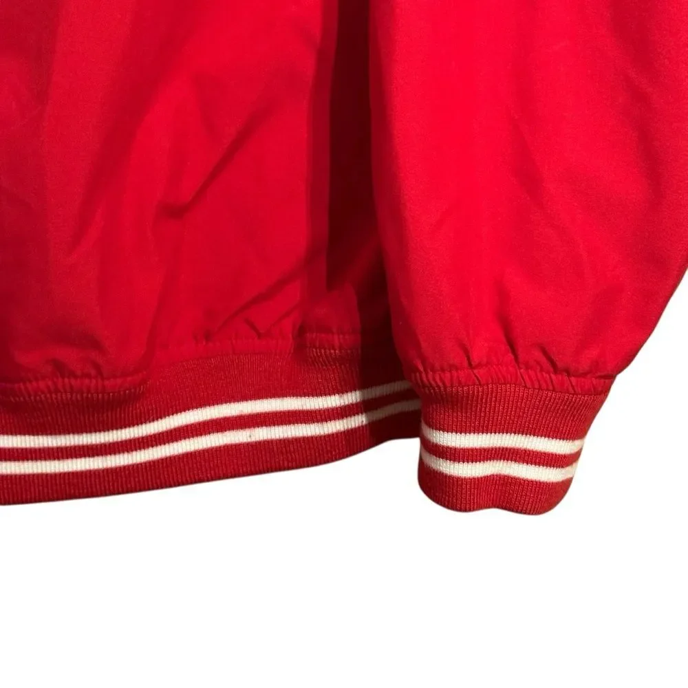Vintage Holloway YMCA Red Pullover Windbreaker Bomber Unisex Jacket Size Small